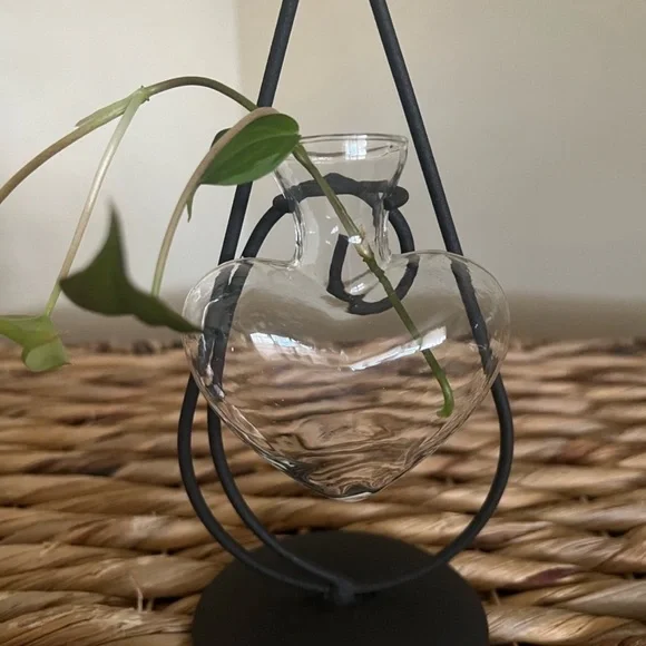 Cat Shaped Metal Plant Holder with Glass Vase ✨ - Picture 5 of 6